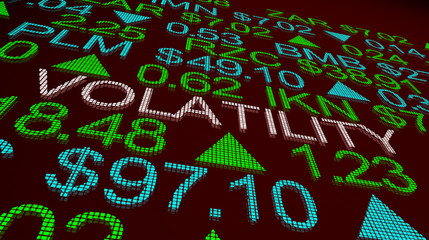 Volatility Wild Movement Prices Up Down Stock Market 3d Illustration