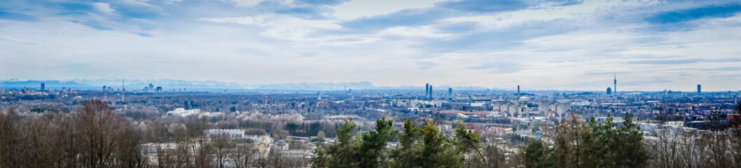 munich landscape with alps