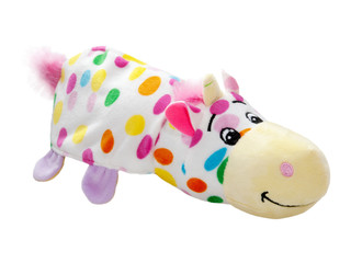 plush toy unicorn on isolated background