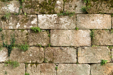 Pattern of a granite stone wall