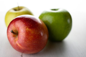 Apples with white background