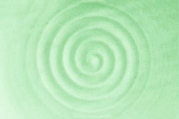 Fototapeta na wymiar Trendy mint color. Ceramic pattern. Circular vibrations. Mint rippled waves