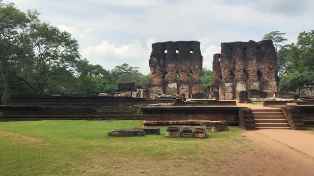 The ruins of an ancient temple, traces of an ancient highly developed civilization. Polonnaruwa was first declared the capital city by King Vijayabahu I