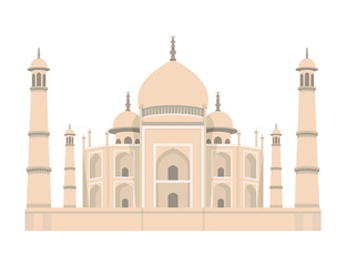 Fototapeta na wymiar Taj mahal India vector design illustration. Concept art.