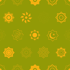Seamless pattern with Islamic symbols Islamic stars Rub el Hizb for your design