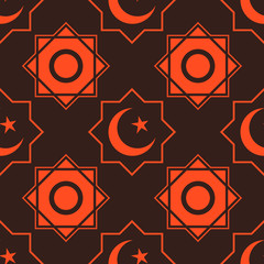 Seamless pattern with Islamic symbols Islamic stars Rub el Hizb for your design