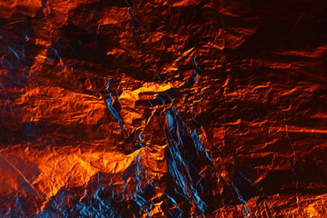 abstract background metal aluminum foil red and blue color