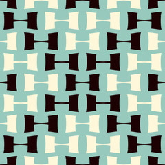 Seamless pattern with geometric forms of letter H. Stylish abstract illustration.