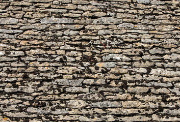 Traditional tiled roof in the Dordogne, which whilst once quite common in the area is becoming very rare. Aquitaine, France