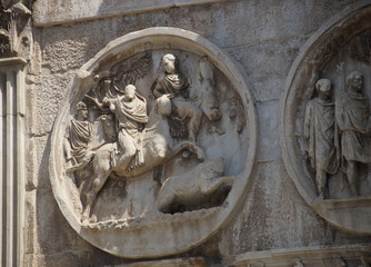 Photo of part of Arch of constantine
