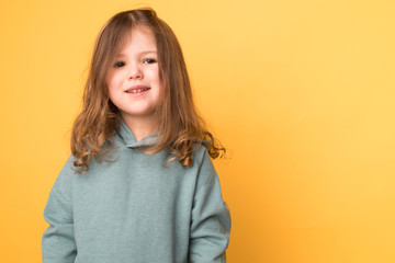 little girl with curly hair 