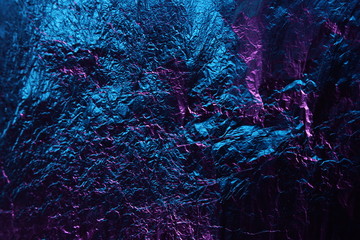 abstract background metal aluminum foil blue and purple pink color