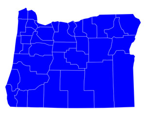 Karte von Oregon