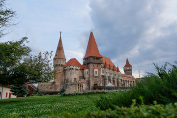 Panoramic view of a medieval castle in Romania