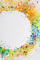 Abstract background watercolor picture frame