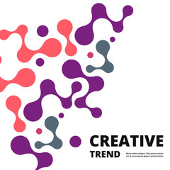 Design connect with abstract shapes. Vector molecule concept