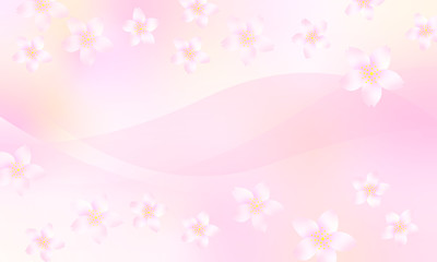 桜ピンク色の背景ふんわり