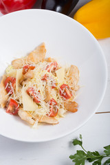 Classic caesar salad served for lunch
