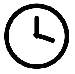 Clock icon in trendy flat style isolated on background. Clock icon page symbol for your web site design