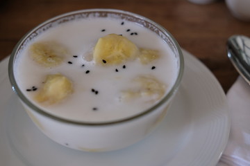 Sweet banana with coconut milk