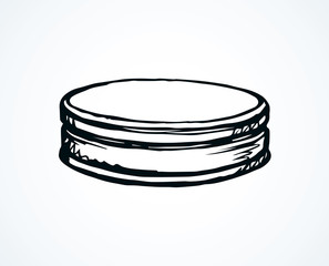 Iron bottle cap. Vector drawing