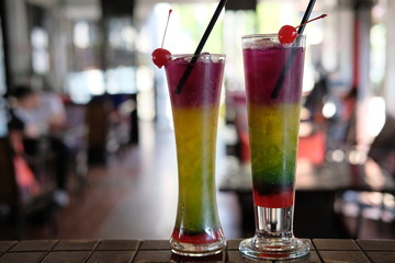 Bbutterfly pea juice punch