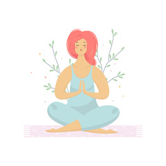 Meditation concept. Idea of body health and relax