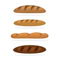 Bread symbol. Fresh bakery for breakfast. Healthy s