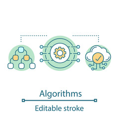 Algorithms concept icon