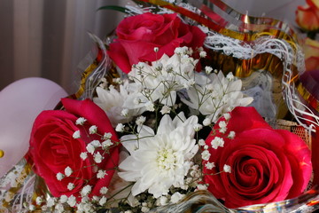 bouquet of red roses