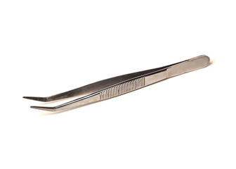 Anatomical tweezers isolated on a white background
