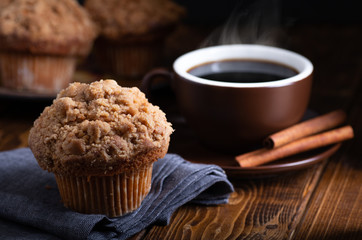 Closeup of a Cinnamon Muffin