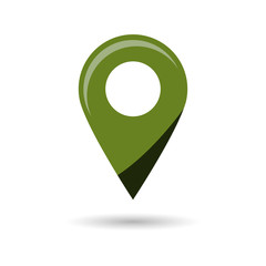 Black GPS navigator point pin map flat icon