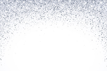 Silver falling particles arch form, on white background. Vector