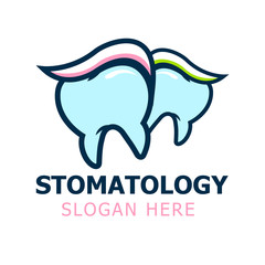 World Dentist Day. Vector illustration of logo tooth.Stomatology banner