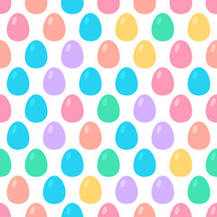 Easter eggs seamless background. Vector pattern.