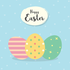 Easter eggs Vector illustration. Happy Easter Day with colorful eggs for Easter holidays invitation card, banner, Flyer design