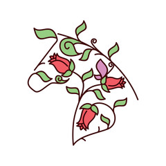 Abstract Horse Illustration