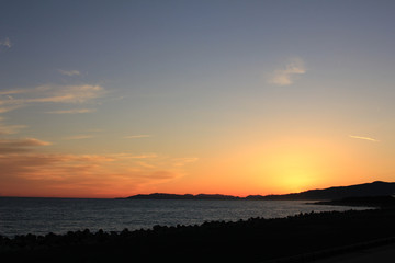 Obraz premium 夕方の静岡の海