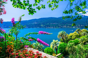 scenic lake Lago Maggiore - 