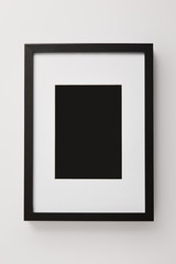 black decorative square frame on white background