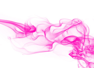 Obraz na płótnie Canvas Beautiful pink smoke abstract on white background