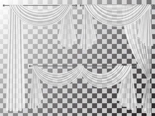 set transparent curtains lambrequin pelmet