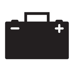 car battery icon on white background. flat style. car battery icon for your web site design, logo, app, UI. car battery symbol.