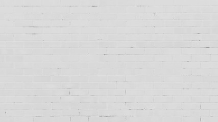white brick wall texture and background with copy space