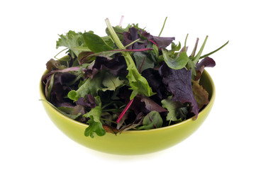 Assiette de mélange de salades 