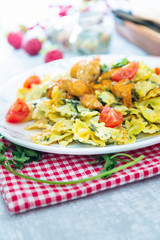 Chicken and spinach pasta with ricotta