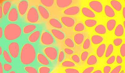 Abstract gradient background with holes 3D illustration