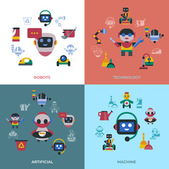 Fototapeta premium Digital vector service and cleaning home machine