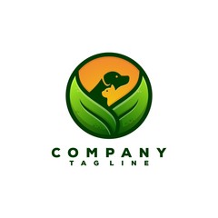 nature pet food logo design
